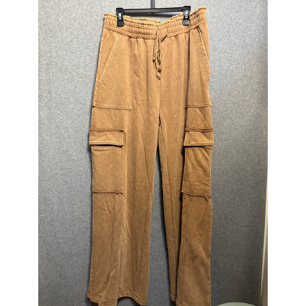 ee:some Cargo Sweatpants Womens Large Wide Leg Y2K Streetwear Lounge Pants